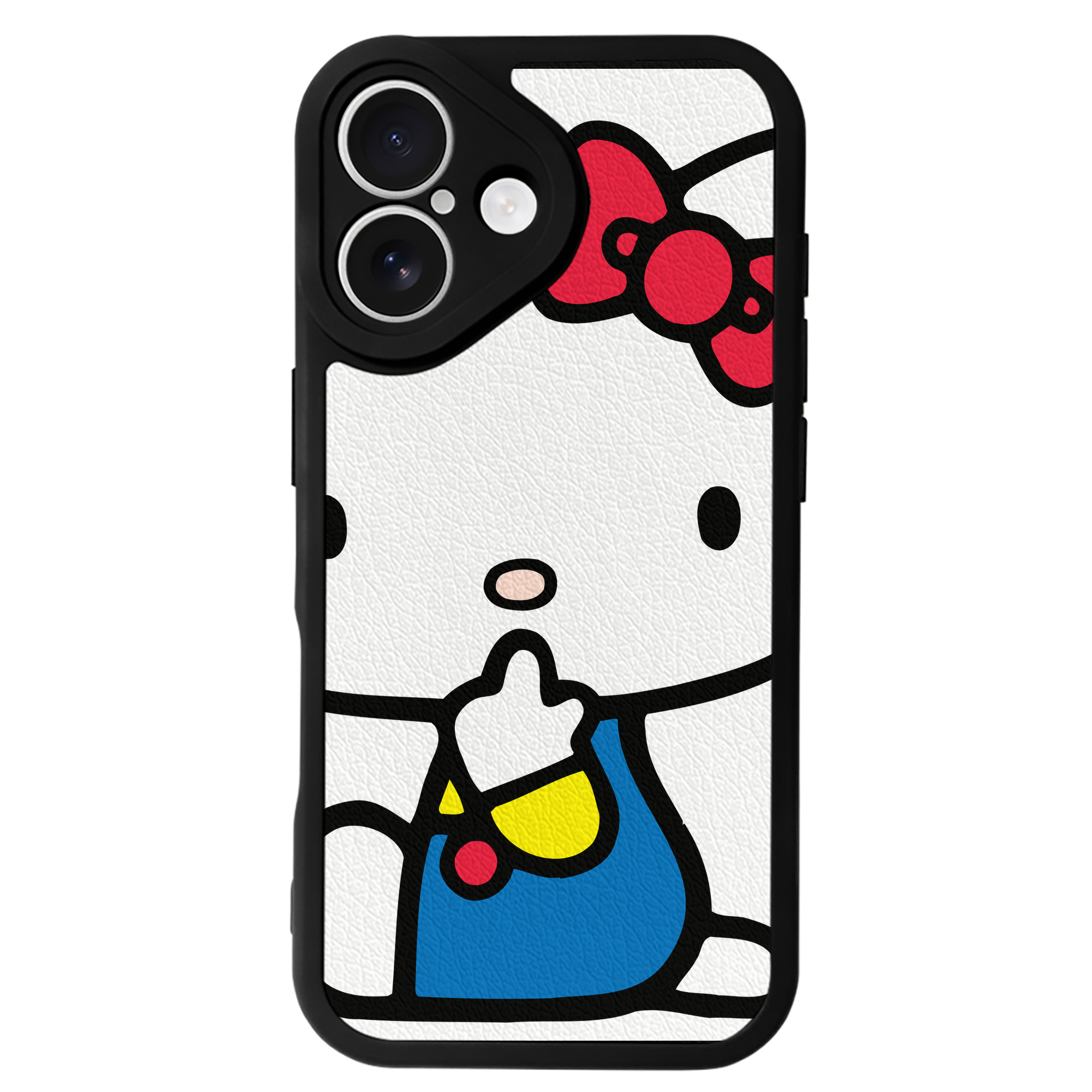 （画像用） Hello Kitty ハローキティ 【iPhone 16シリーズ対応】シリコンスマホケース（レザー調） 材質：シリコン